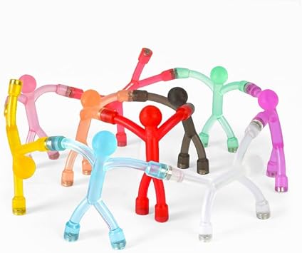 LETINE Fridge Humanoid Magnetic Toy, 10pc Fridge Magnetic People, Colourful Funny Magnet Man and Mini Toys for Refrigerator, Magnet Toy as Birthdays/Anniversaries Gifts Adults, Men & Women