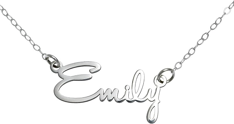 Script Name Necklace, 18-Inch Cable Chain