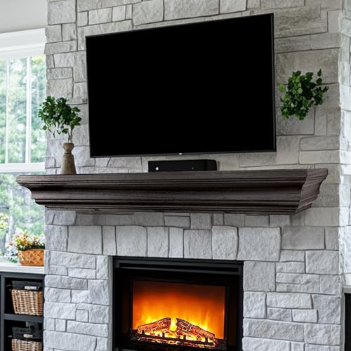 LXWZHK Rustic Fireplace Mantel Shelf, 60