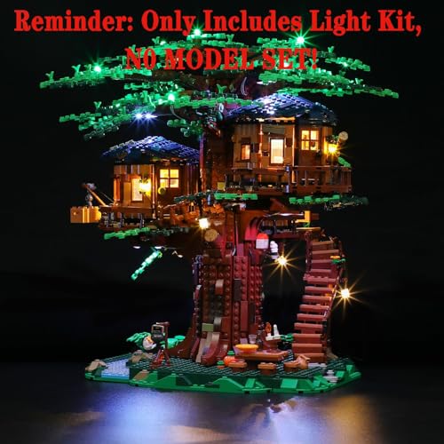 MENZAVA LED Light Kit Compatible with LEGO 21318 Tree House Ideas Building Blocks Model - Model Set NOT Included - Image 4