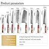 Kitchen-Knife-Sets-8-PCS-Kitchen-Knives-Set-Chef-Cleaver-Santoku-Utility-Slicr-Nakiri-Bread-Boning-Paring-Damascus-Knives-Wood-Resin-Handle Kitchen Knife Sets, 8 PCS Kitchen Knives Set Chef Cleaver Santoku Utility Slicr Nakiri Bread Boning Paring Damascus Knives Wood &Resin Handle