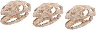 jojofuny 3 Pçs Crânios Crocodilo Répteis Decorações Subaquáticas Réptil Esconder Habitat Peixe Dragão Tanque Camarão Esconderijo Resina Esconder Caverna Decorativa Decoração