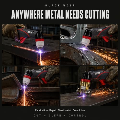 Image of Black Wolf P-80 Plasma Cutting Torch, 5M Cable, Compatible with CUT & LGK Series Plasma Cutters up to 120A, 35mm Max Cutting Thickness, CNC & Hand Plasma Cutter Torch