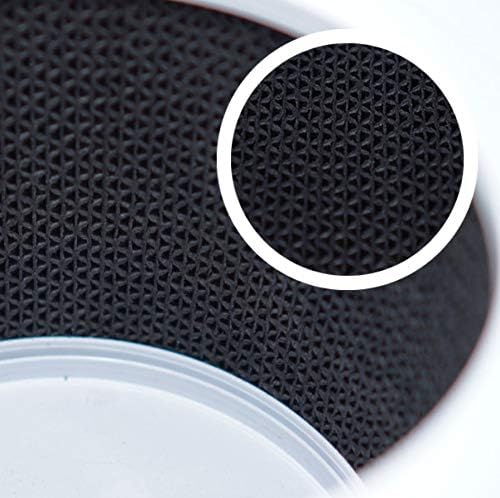 Close-up view of the activated carbon filter layer