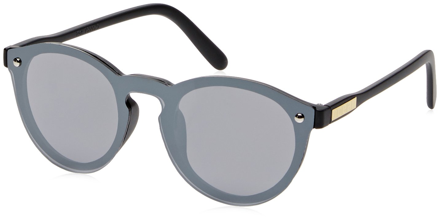 Ocean Glasses-Milan, Matte Black Frame With Silver Mirrow Flat Lens
