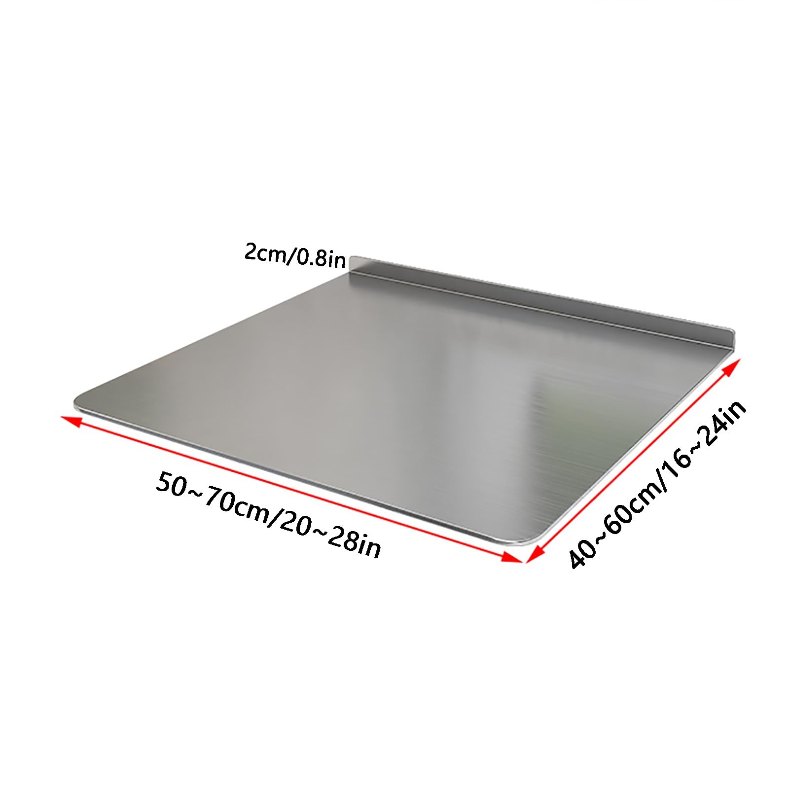 Tabla de Cortar de Acero Inoxidable, Tabla de Cortar Acero Inoxidable 316, fácil Limpiar(50 * 70cm/20 * 28in)