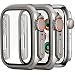 Produktbild Dilhvy 2 Stück Hülle für Apple Watch Displayschutz Series 6 5 4 SE 44mm Apple Watch Ultra Style Case, iWatch Schutzhülle Bumper Einzigartiges Design mit Glas Displayschutzfolie für Damen und Herren