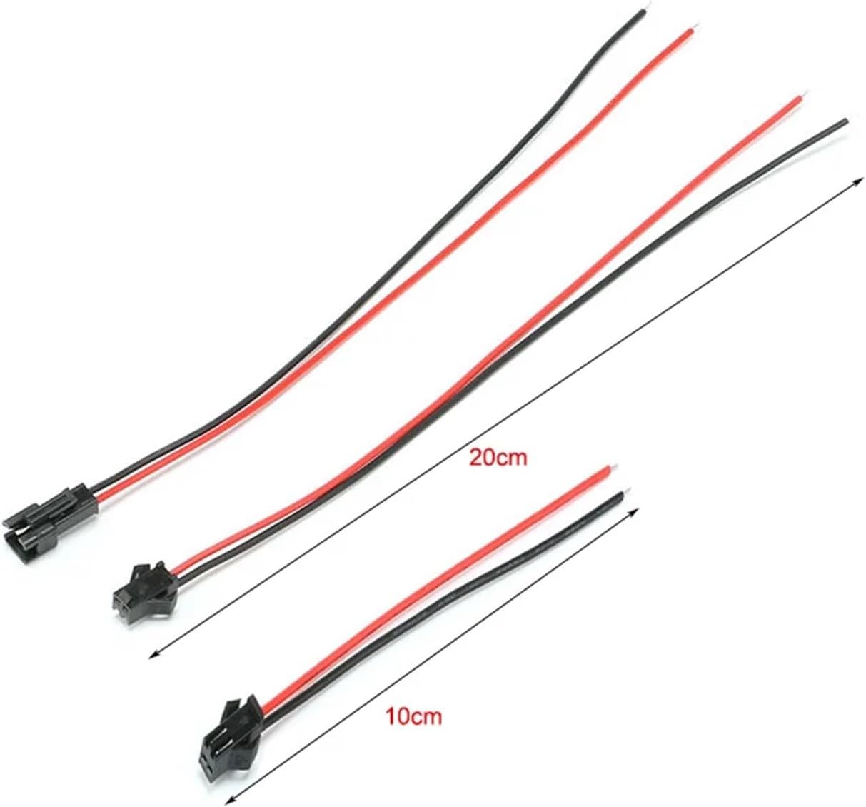 10pairs Male to Female Plug Terminal Wire Connector SM Line LED Downlight Ceiling Lamp(Length 100mm,2P)