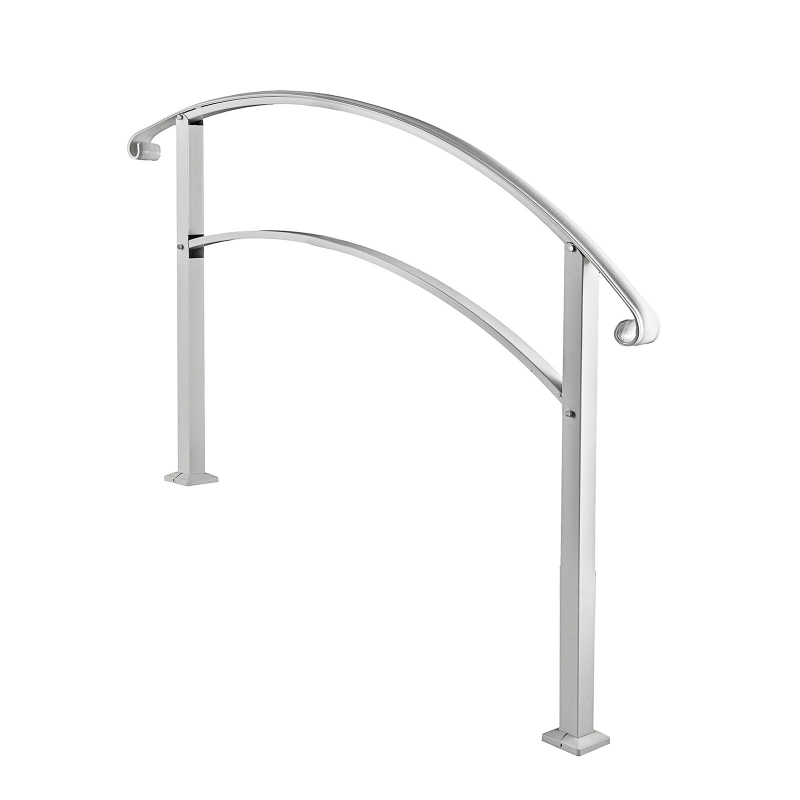 Main courante en fer forgé blanche de 5 pieds pour escalier de 1 à 5 marches