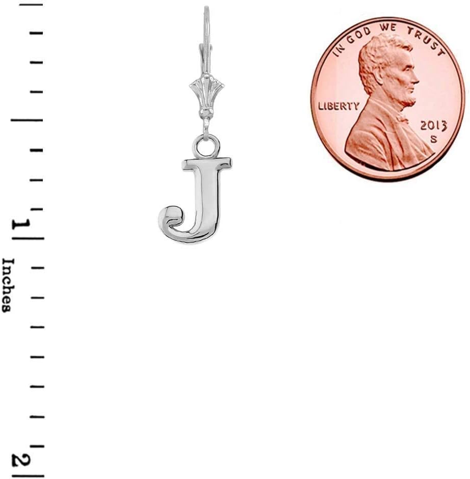 Elegant Sterling Silver Personalized A-Z Initial Earrings