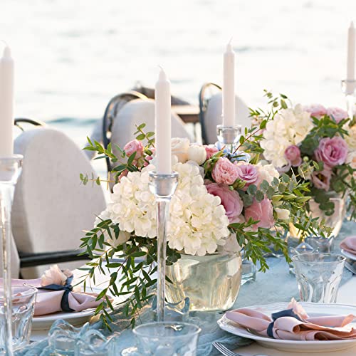 Jpsor 40Pcs Artificial Hydrangea Silk Flower Heads With Stems, Fake Flowers For Mothers Day Wedding Centerpiece Home Garden Party Decoration (Champagne) #TOP3