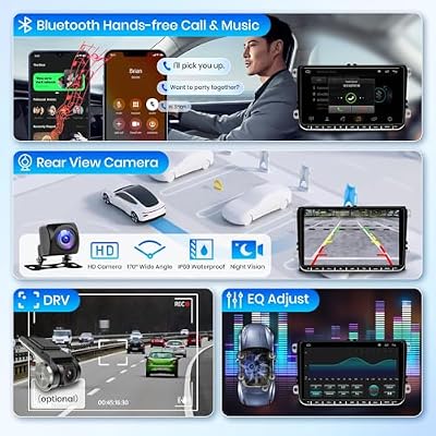 2+64G Android Car Radio Stereo with Wireless Carplay 9 inch Capacitive Touch Screen Android Auto GPS Navigation Bluetooth FM GPS Auto Radio for VW Passat Jetta Tiguan Golf MK5 MK6 T5 EOS Polo