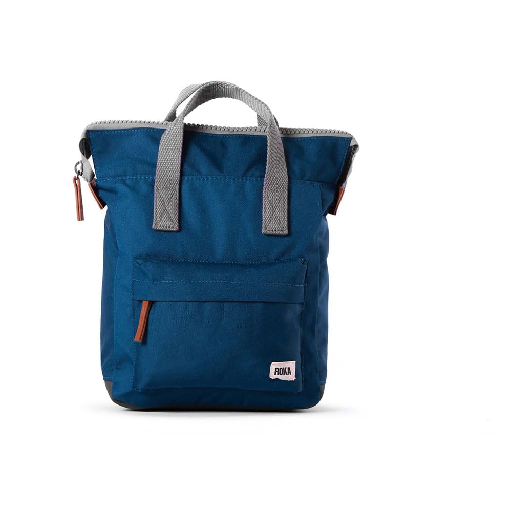 Roka London Bantry B Small Sustainable Nylon Backpack Marine, One Size