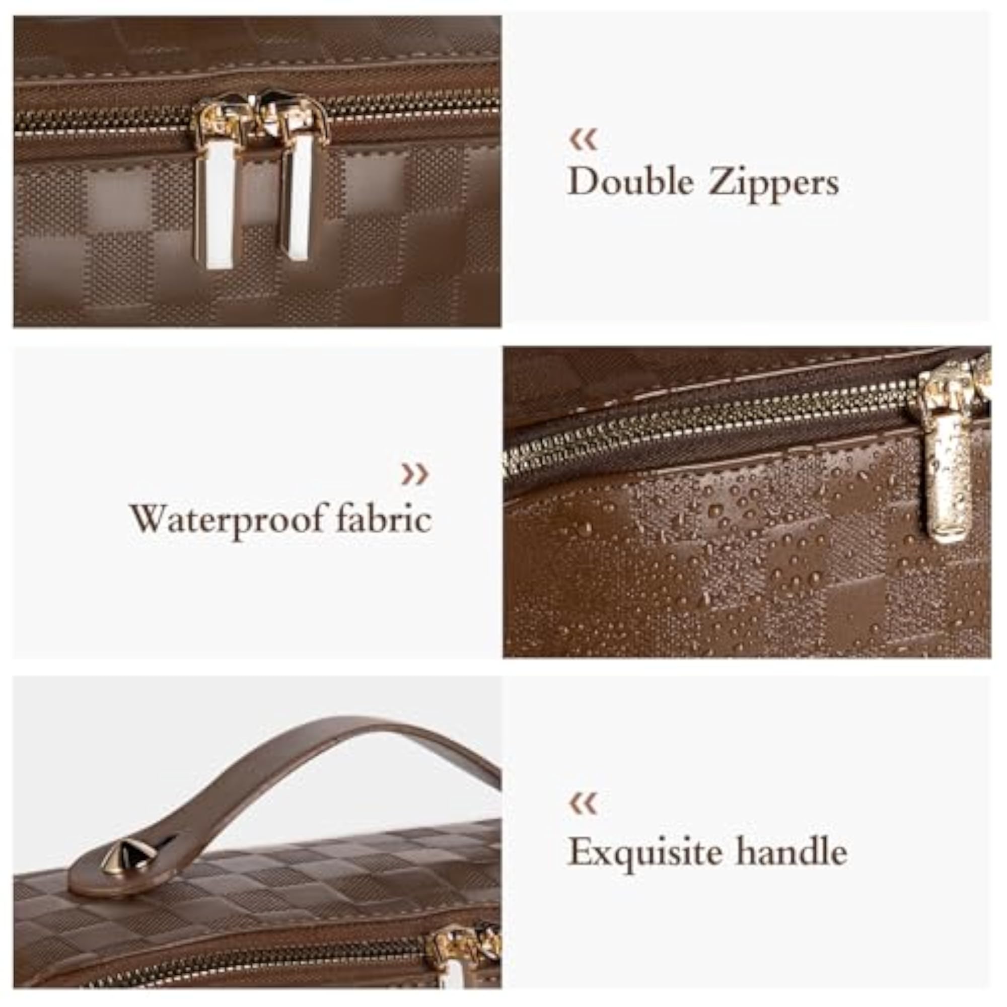 2 Piece Travel Makeup Bag, Large Capacity Organizer