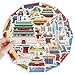 Beijing City Stickers |52Pcs China Capital Famous Buildings Waterproof Vinyl Decals for Water Bottles Cup Computer Mobile Phone Skateboard Guitar