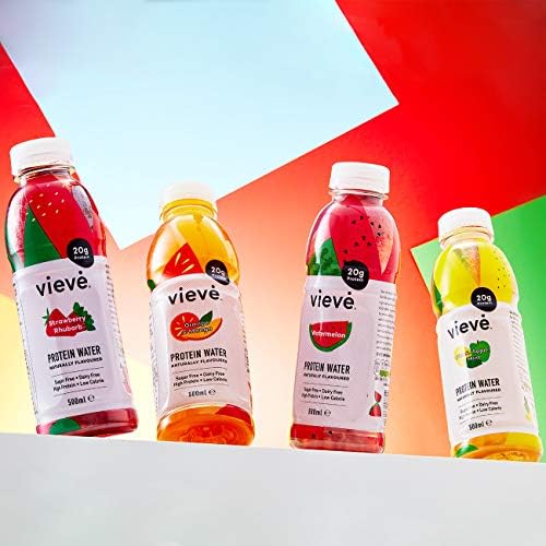 Vieve Protein Water 6x500ml - Orange & Mango | 20g Protein, Sugar Free, Fat Free & Dairy Free | A Ready to Drink Alternative to Protein Powders & Shakes | 6 Pack