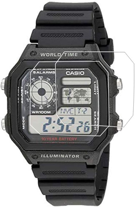 Zshion for Casio AE-1200/AE-1300 Explosion-Proof Screen ProtectorHD Clear Ultra-Thin Anti-Scratch Screen Protector for Casio AE-1200/AE-1300 (3 Pack)