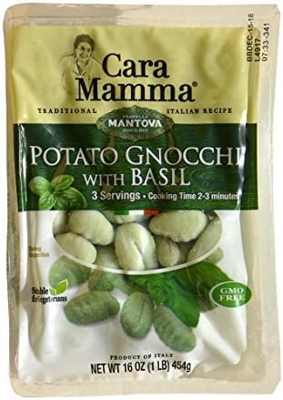 Cara Mamma All-Natural Potato Gnocchi with Basil - 6 ct. 1 lb. Packages - Non-GMO