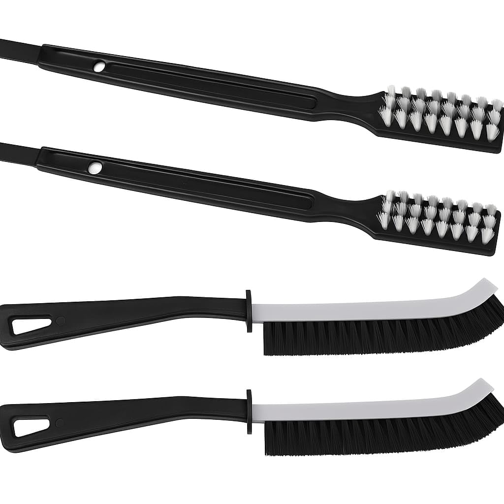 VITACEA Multifunctional Crevice Cleaning Brush Set, Gap Cleaning Tools, Black, 2-Pack