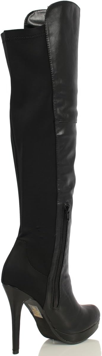 Delicious Women's Venga Faux Leather Over The Knee High Heel Boots