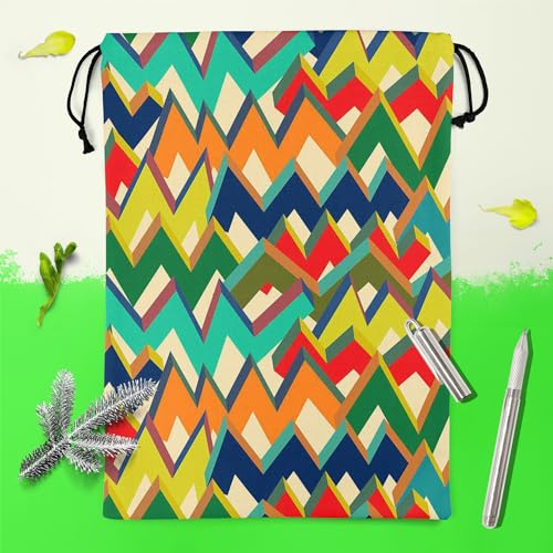 Image of ArtzFolio Zigzag | Reusable Sack Bag | Bag for Gym, Storage, Vegetable & Travel