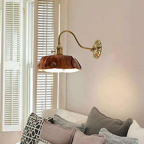Luces de pared vintage E27 con aplique de latón para iluminación interior 2