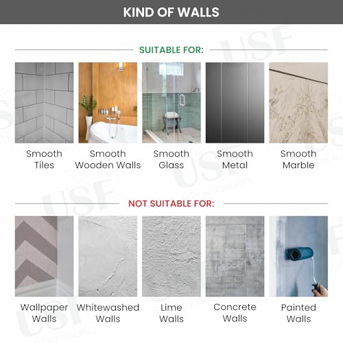 Image of U-S-F BATH ACCESSORIES USF Corner Organizer Shelf Combo for Bathroom Wall, Stainless Steel Self Adhesive Storage Rack for Toiletries and Kitchen Use with Easy Setup (Chrome, Pack of 2)