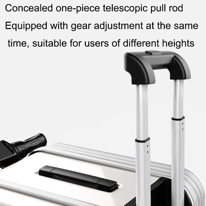 review FMXYMC Smart Motorized Riding Suitcase, 29.3L Rideable Carry-On Suitcase Luggage, USB Charging Ports TSA Lock Electric Luggage Scooter for Adults/Kids,Black