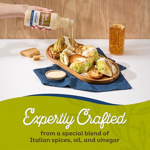 Image of Olive Garden Classic Caesar Dressing, 16 fl. oz., Made with Parmesan Cheese, Spices, Red Wine Vinegar and Lemon, Perfect Chicken Marinade, Sandwich Spread or Salad Dressing