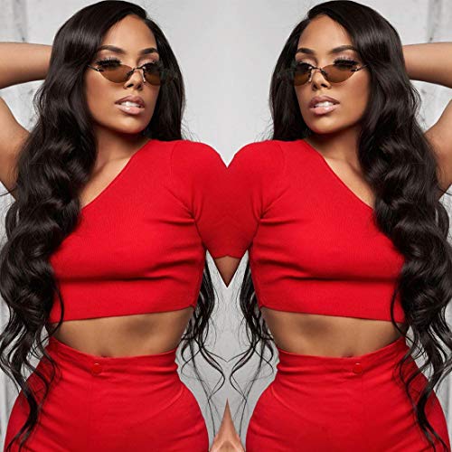 Nadula Hair Body Wave Transparent Lace Front Wig Human Hair 13×6 Lace Frontal Wig with Baby Hair Pre Plucked 180% Density Brazilian Body Wave Human Hair Wigs Natural Black Color (24 inch)