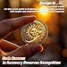 Sunflower Blessing Sobriety Coin - Affirmation Sun and Moon AA Coins - Recovery Addiction NA AA Chips and Medallions - Celebrate Living Clean Narcotics Alcoholics Anonymous Gifts for Men Women