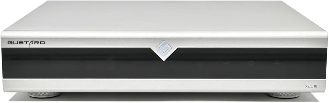 Gustard X26III Network Streaming DAC 2X ES9039SPRO Decoder Chips 2nd PLL DOP USB 32-bit/768 kHz PCM DSD512 MQA DAC USB/LAN/Optic/Coaxial/AES/IIS/Clock Input Bridge ROON Airplay UPnP NAA Silver