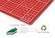 La Canilla ® - Selbstheilende Schneidematte A2 (60x45cm) Zentimeter und Zoll (beidseitig Bedruckt) 5 Schichten Recycling-PVC für Nähen, Basteln und Patchworken - Professionell Cutting Mat (Rot)