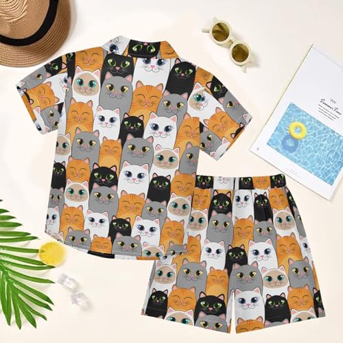 Image of visesunny Little Boys Short Sleeve T-Shirt Beach Shirts for Kids Casual Shorts Set Summer Clothes Outfits