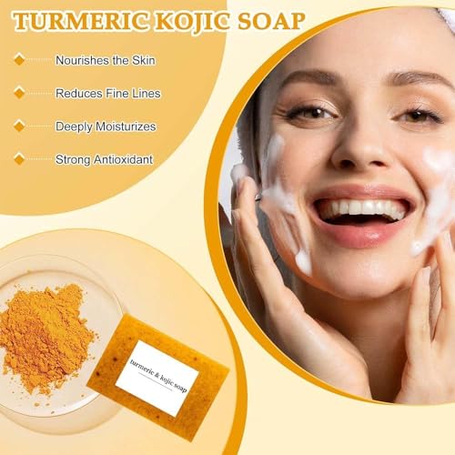 TPTAL Turmeric Wash and Care Two Piece Set, Tuemeric Facial Cleanser & Turmeric Soap Bar,Face & Body Cleanser, Tur-meric Face Wash and Natural Turmerics Handmade Soap, Deep Cleansing