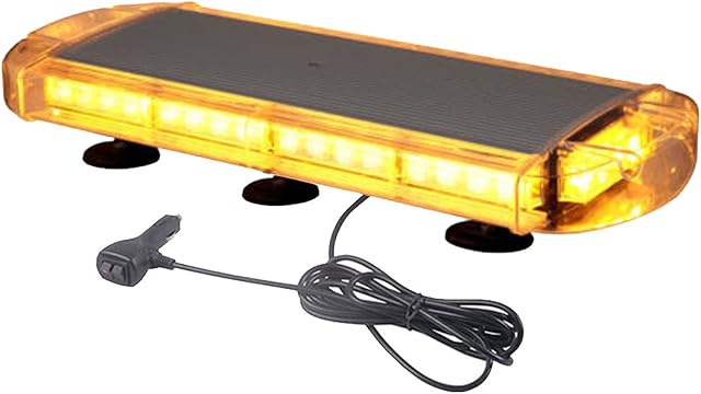 Holdfiturn 40LED Roof Top Strobe Lights Led Strobe Flashing Light Bar High Visibility Double Side Emergency Safety Warning Roof Recovery Light 21 Flash Patterns Lights for Car Vehicle Truck Trailer