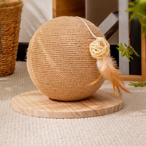 Bola rascador para gatos para aliviar aburrimiento y proteger los muebles del salón 8