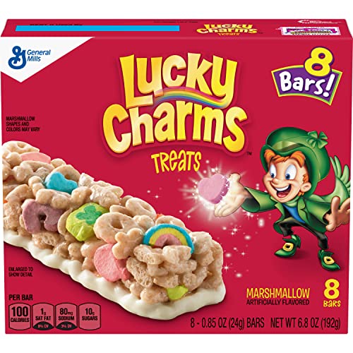 Lucky Charms Cereal Treat Bars, Snack Bars, 8 Ct, 6.8 oz