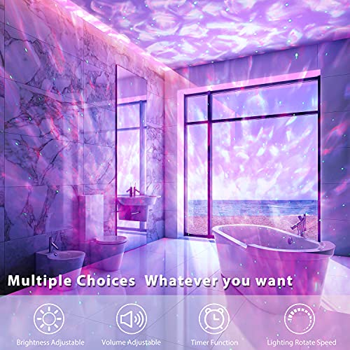 Geanli Star Projector Night Light - Galaxy Projector Light For Bedroom/Party Adults Kids With Bluetooth Music Speaker Voice & Remote Control thumb #6