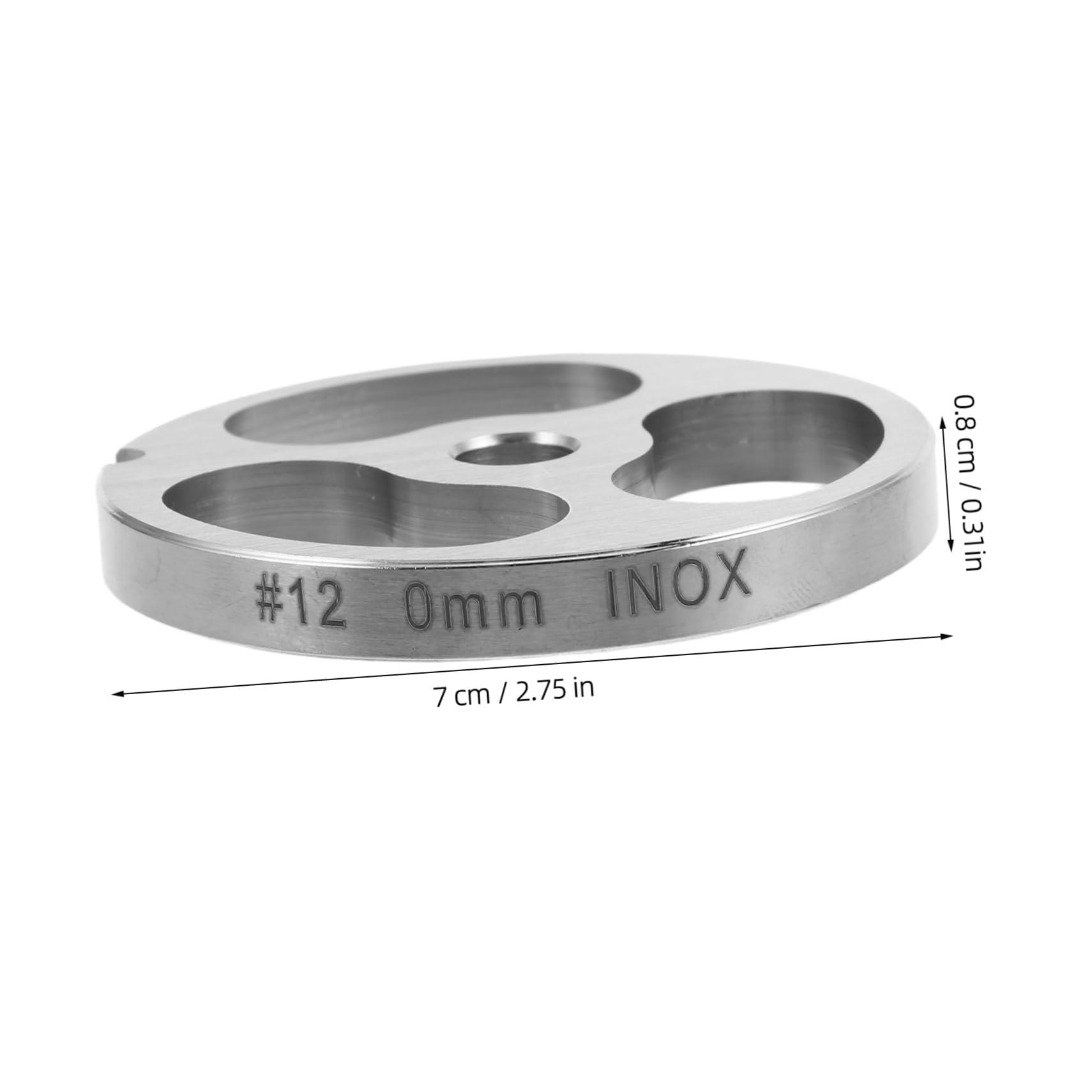 KALLORY Disc for Homemade Sausage Making Stainless Steel Cutting Plate Sausage Stuffing Accessories Easy Installation Fit for Various Meat Grinders