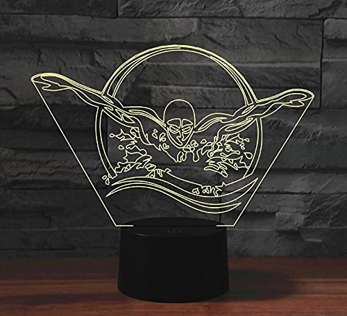 3D Luce Notturna Nuotare nuoto led Lampada