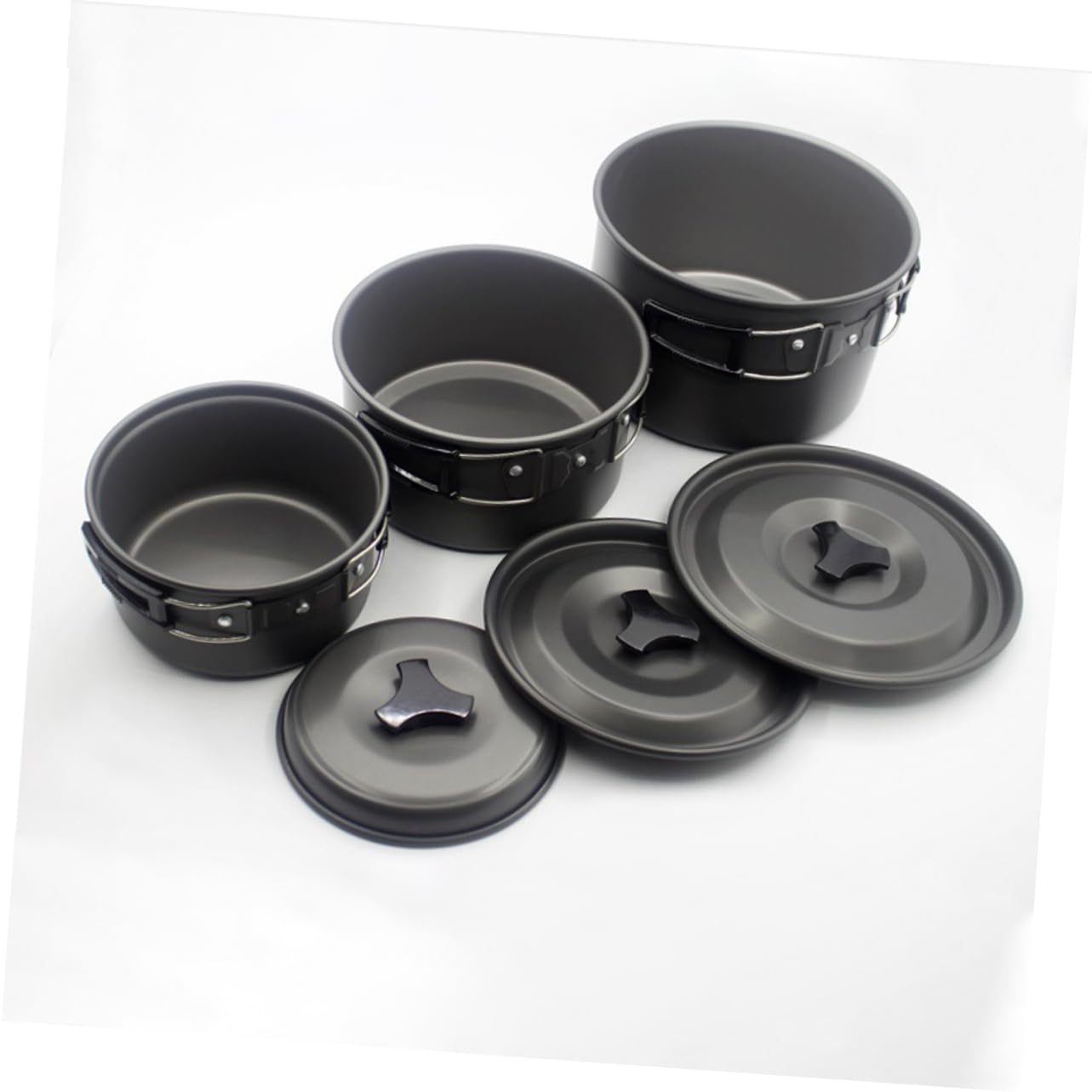 Parliky Picnic Pot Set 4-5 Person Cooking Kit Portable Camping Cookware Pots Pans Made for Outdoor Enthusiasts and Family Picnics