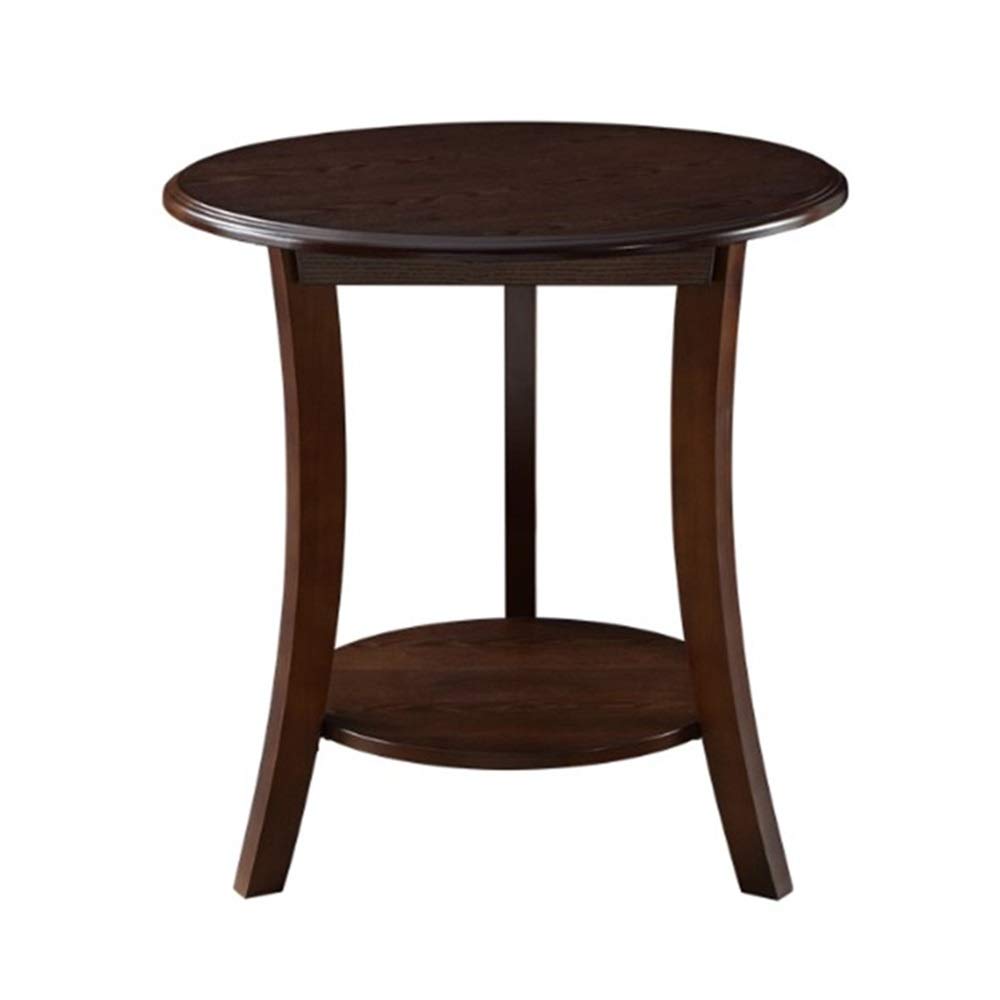 Table basse ronde en bois massif couleur B pour salon et bout de canapé moderne