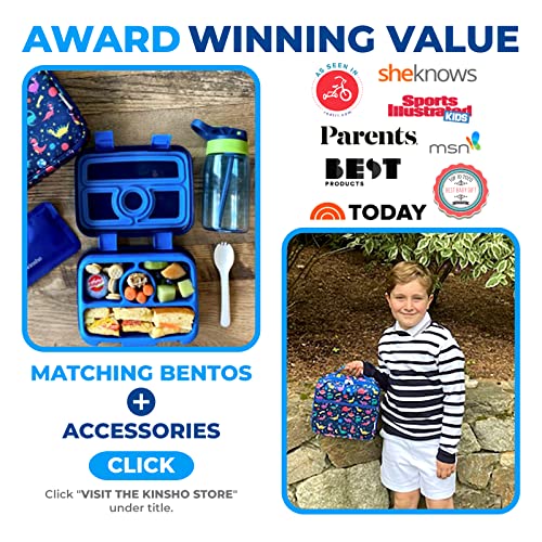 Lunch Box For Kids With Ice Pack, Boys Lunch-Box Insulated Bag For Toddlers Kids Baby Boy Daycare Pre-School Kindergarten, Large Snack Container Boxes For Kid Lunches, Bento Bag, Blue Space Dinosaur #TOP6