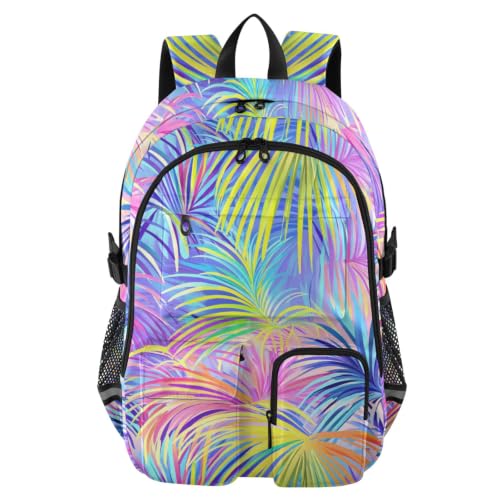 Mochilas de viaje para laptop con plantas tropicales para trabajo y escuela