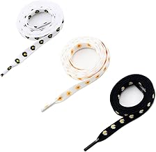 3 Pairs 140 cm Daisy Flat Lace with Flower Ribbon Pattern for Casual Sports Shoes