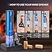 Secura Electric Wine Opener, Automatic Electric Wine Bottle Corkscrew Opener with Foil Cutter, Rechargeable (Blue)
