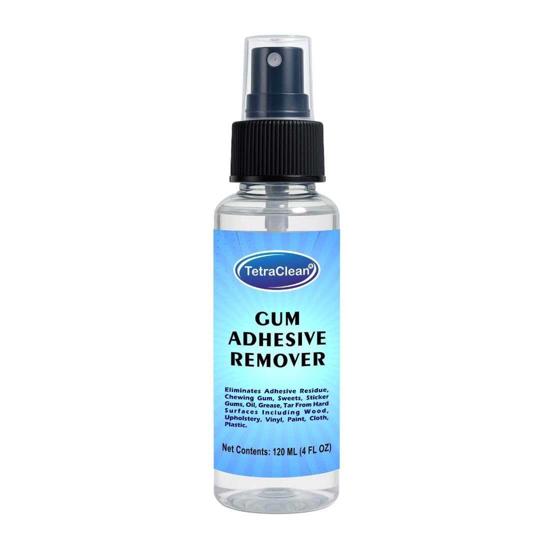 TetraClean Adhesive Remover Spray 120ml | Instantly Removes Sticker Glue, Labels & Tape Residue | Quick-Dry Formula Safe for Glass, Plastic, Metal & Wood | Ideal for Home, Office etc-image-2