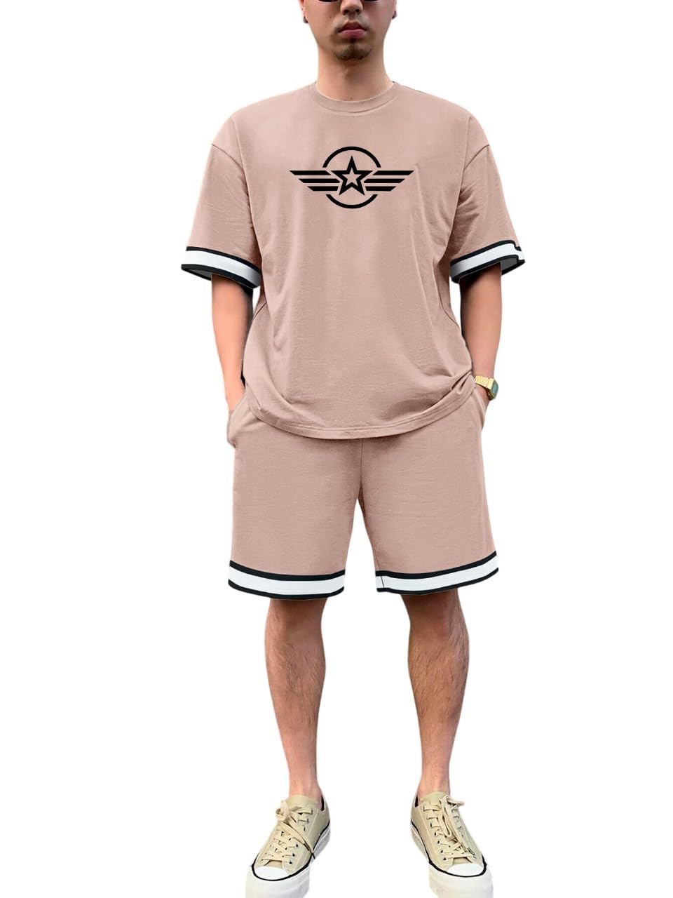 spense clothing Men Solid Cotton Cordset and Nightsuit Strip Design-picture-29