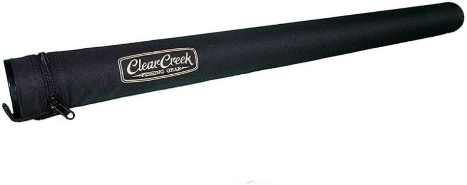 Clear Creek Fly Fishing Rod Tube - 9' - Easy to Carry Complete Protection Storage Case - Interior Divided Organizer and Works with Fresh + Saltwater Rods and Top Brand Name Fishing Rods